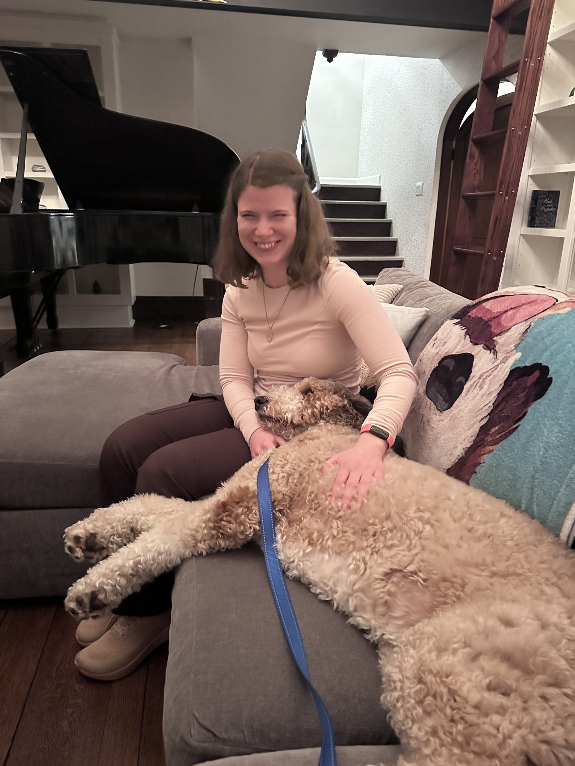 Ali with a happy pup